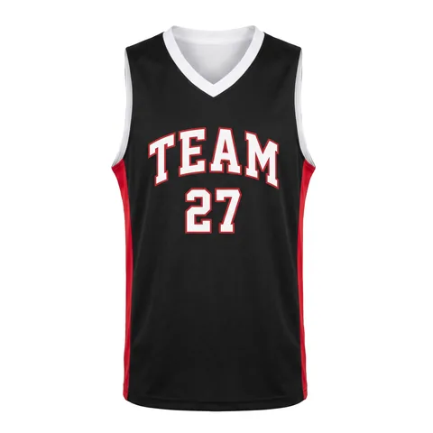 V-Neck Reversible Basketball Jerseys BB-004, front view