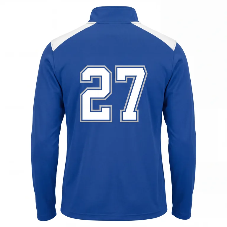 Flag Football Quarter-Zips FF-018, back view