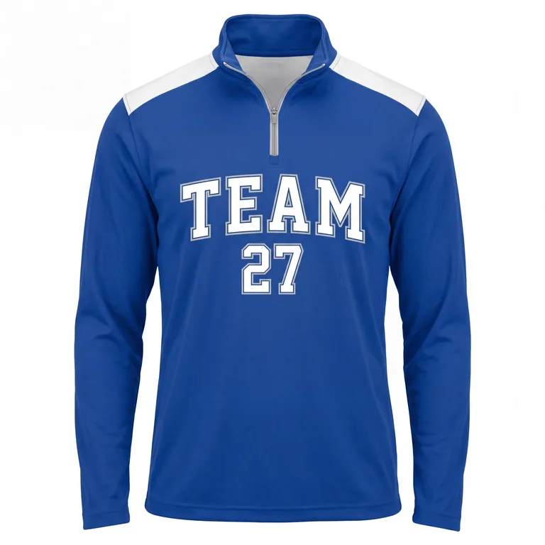 Flag Football Quarter-Zips FF-018, front view
