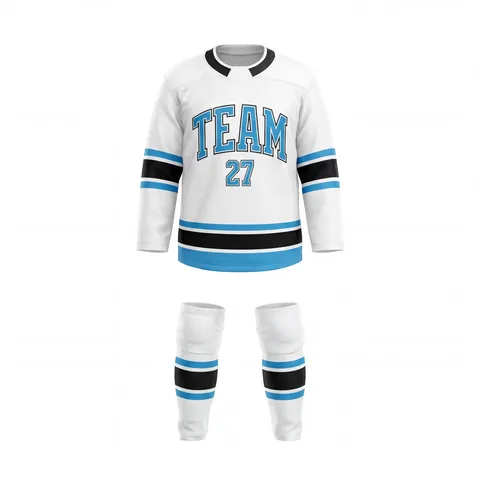 Ice hockey Away Hockey Uniform Set IH-004, front view