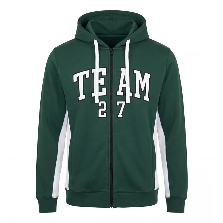 Rugby Full Zip Hoodies RG-014, front view