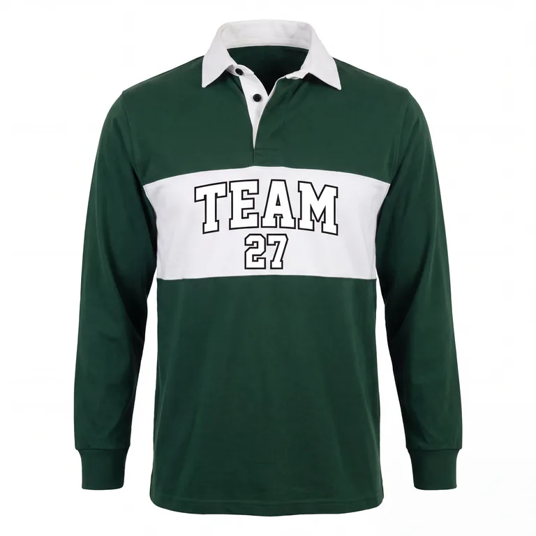 Two-Button Rugby Jerseys RG-002, front view