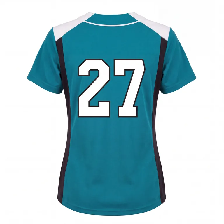 Button-Up Softball Jerseys SB-001, back view
