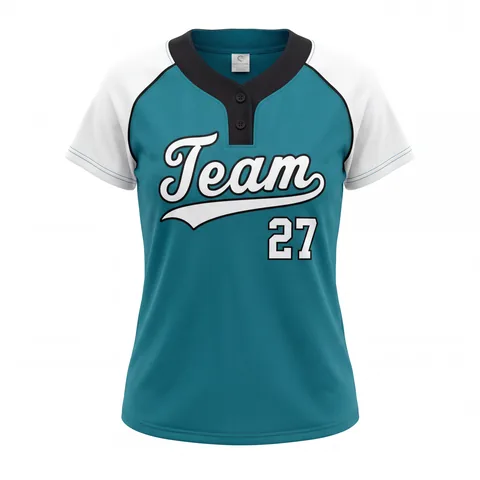 Two-Button Softball Jerseys SB-002, front view