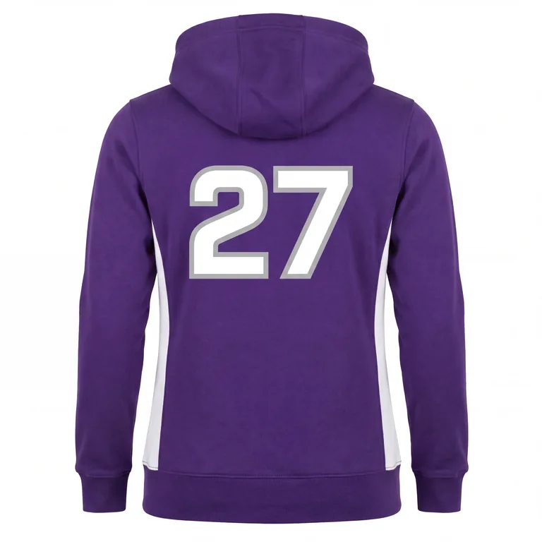 Volleyball Full-Zip Hoodie VB-014, back view