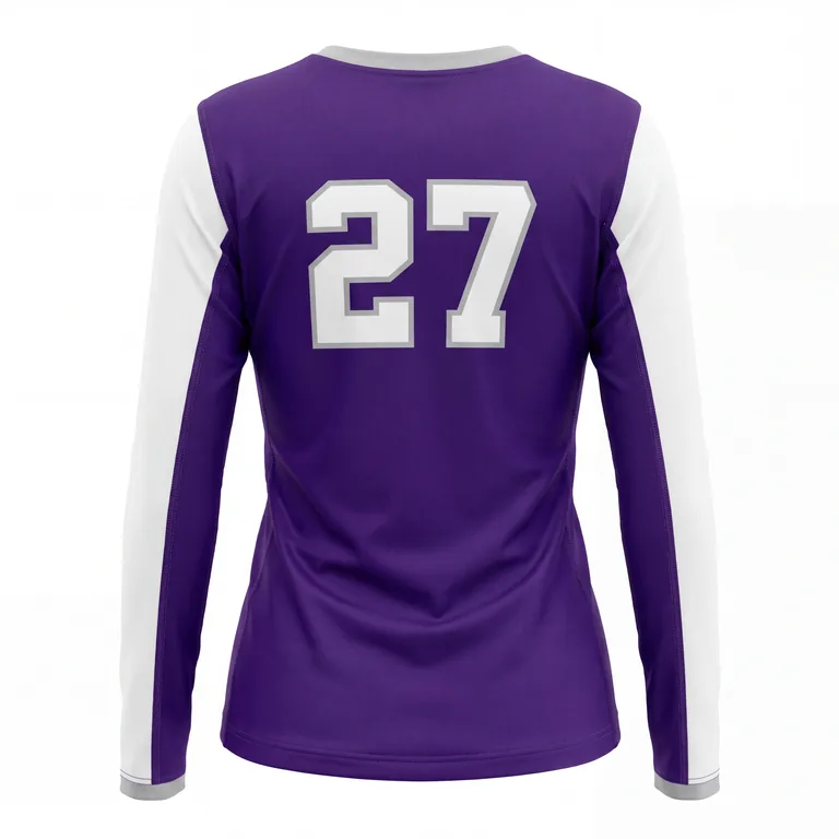 Long-Sleeve Volleyball Jersey VB-004, back view