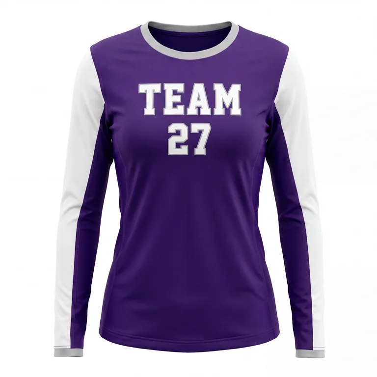 Long-Sleeve Volleyball Jersey VB-004, front view